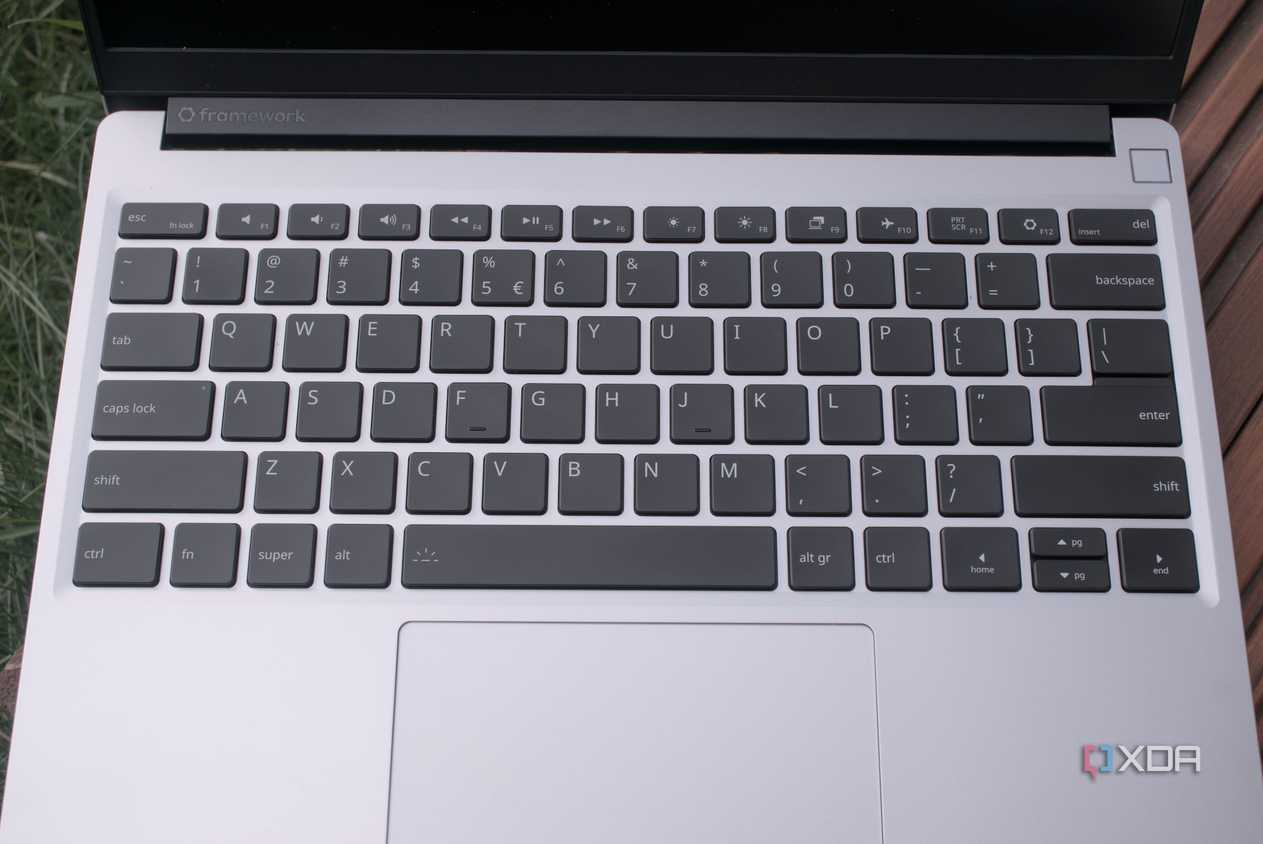 The Framework Laptop 13 AMD Linux keyboard