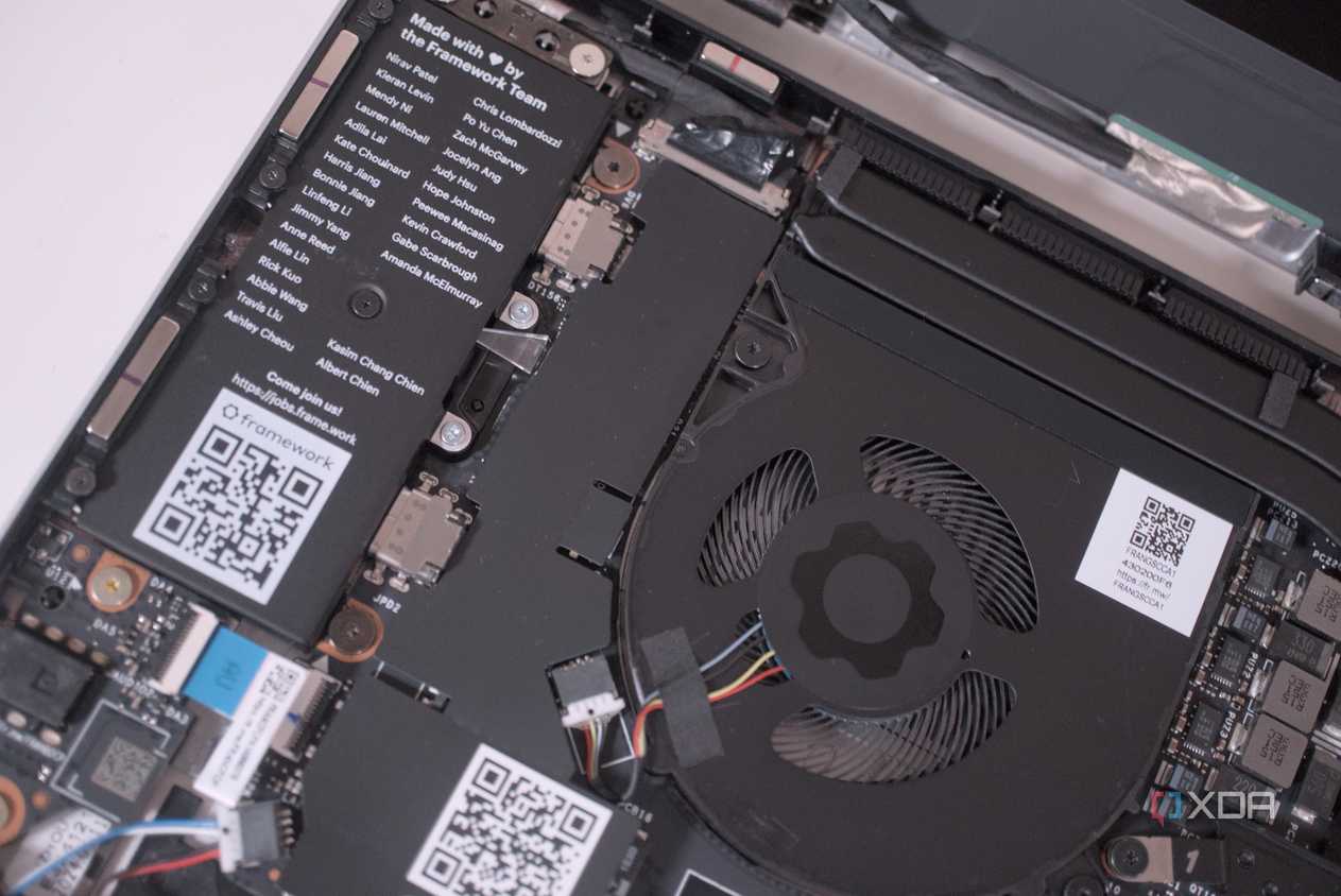 Framework Laptop 13 AMD cooling