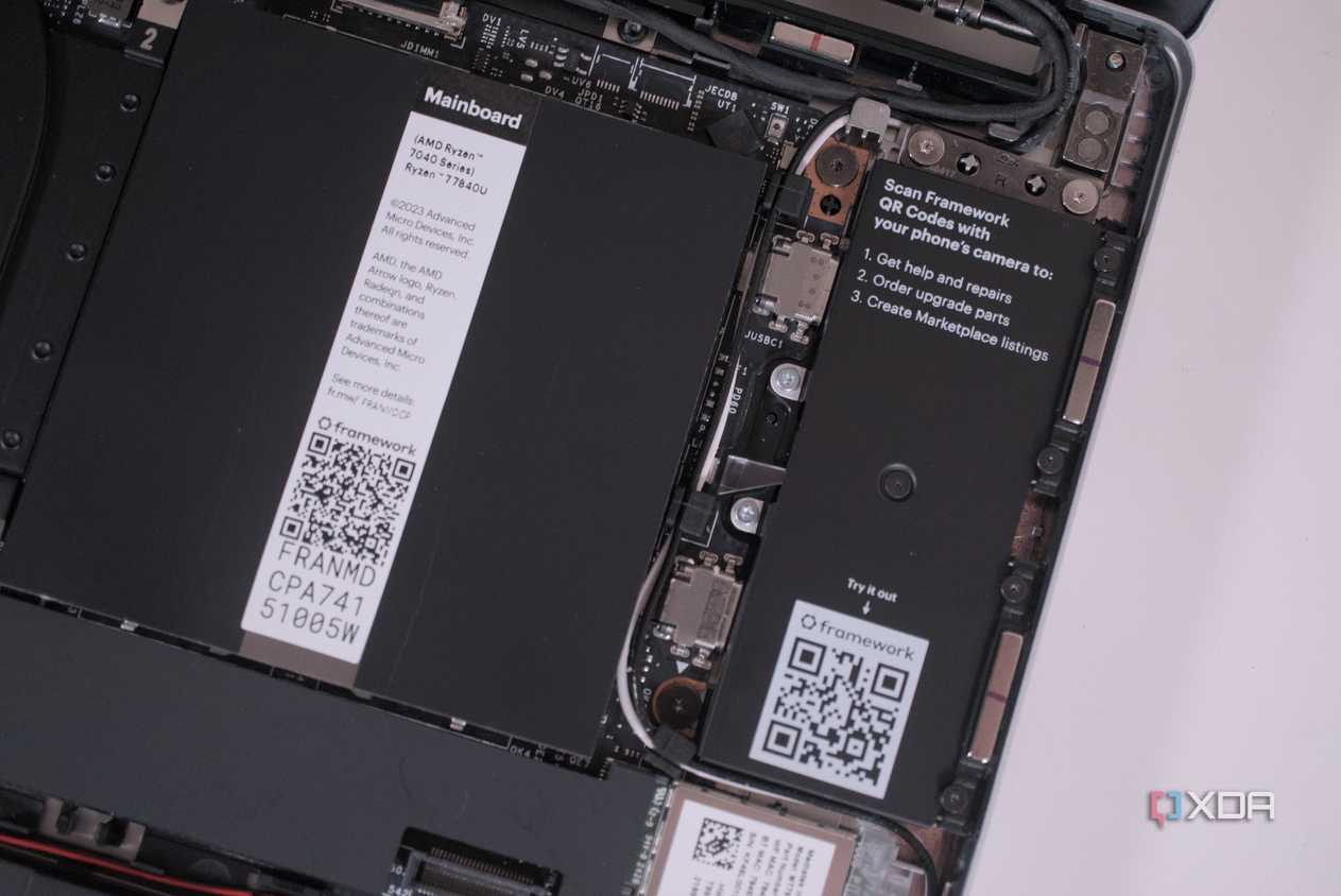 Framework Laptop 13 AMD get help sticker