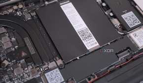 An image of a Framework Laptop 13 AMD RAM slots.