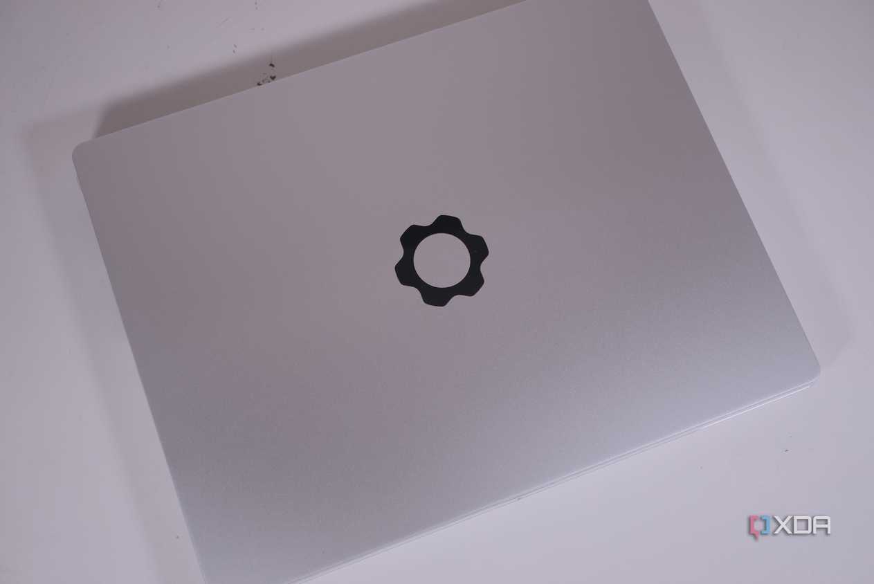 Framework Laptop 13 (AMD) seen from the top.