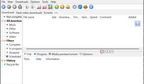 Free Download Manager portable main screen
