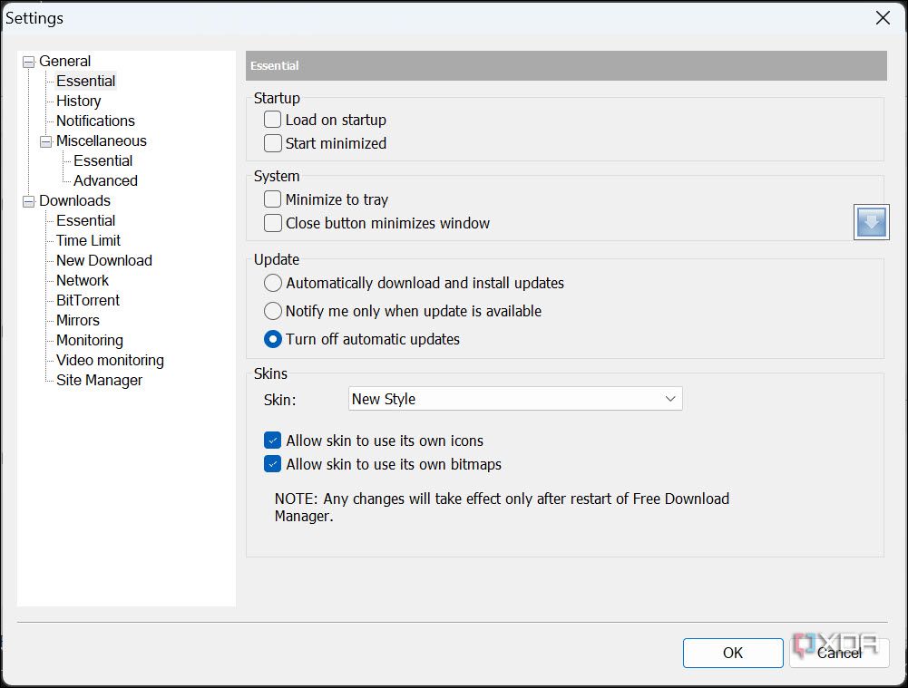 Free Download Manager settings