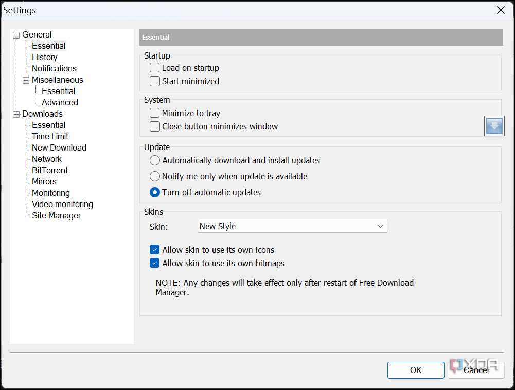 Free Download Manager settings