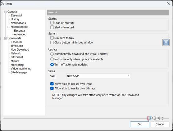 Free Download Manager settings