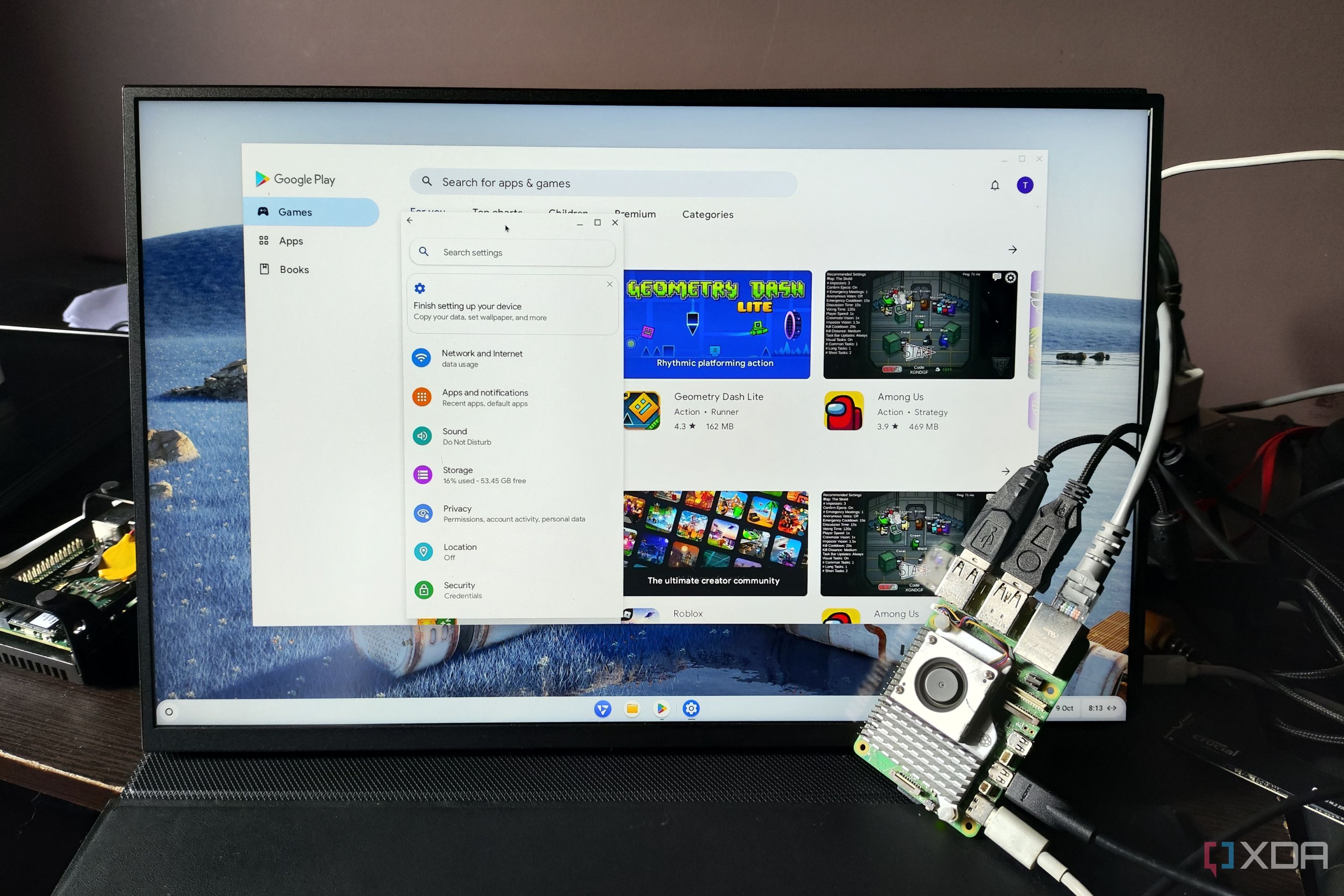 A Raspberry Pi 5 running FydeOS