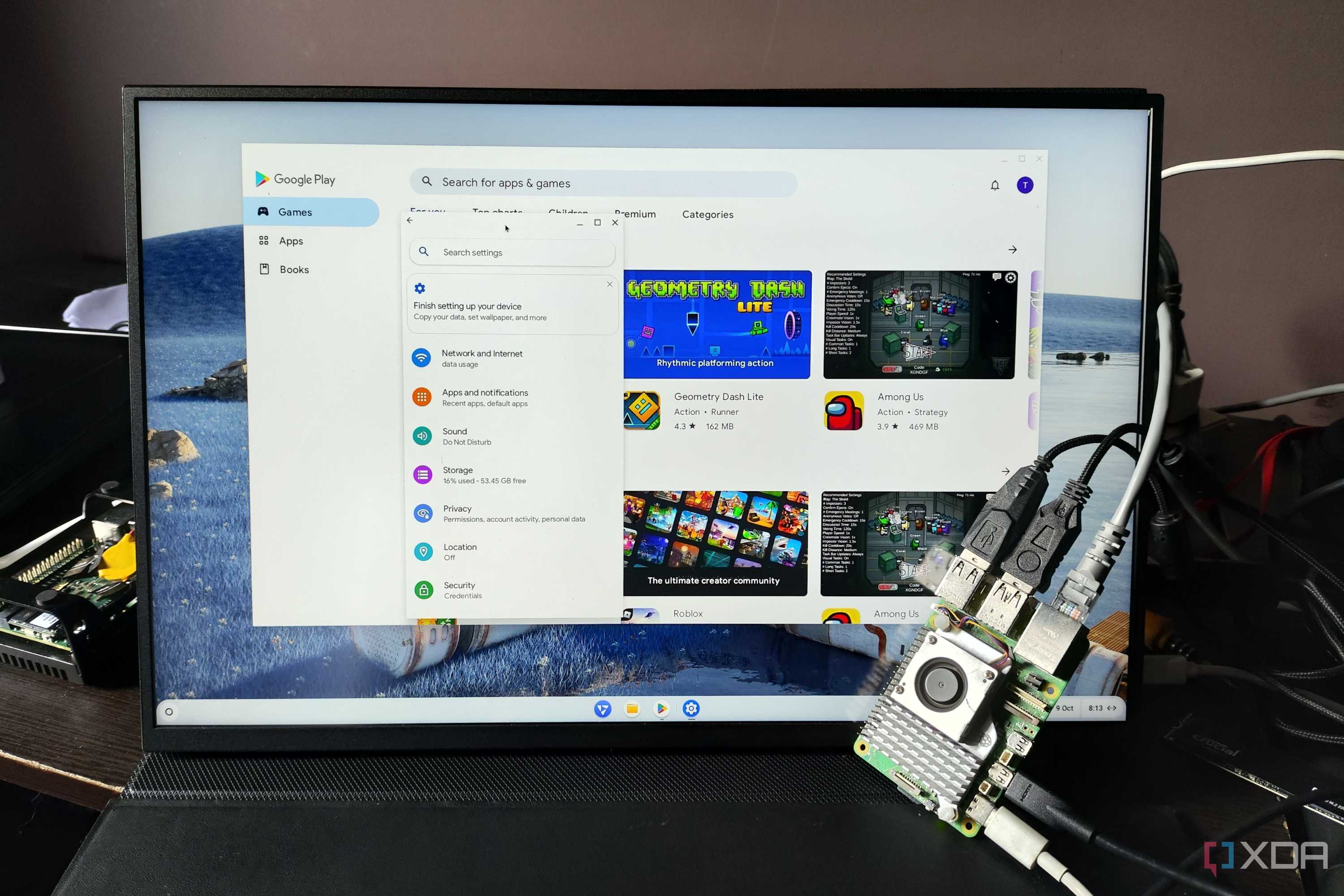 A Raspberry Pi 5 running FydeOS