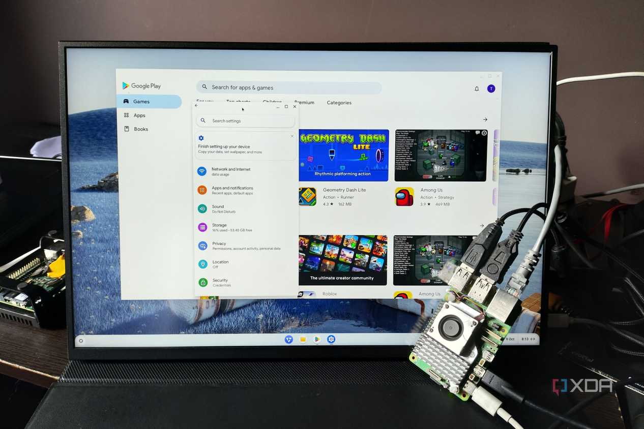 A Raspberry Pi 5 running FydeOS