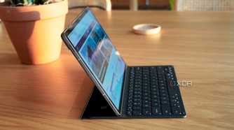 A side view of the Galaxy Tab S10+.