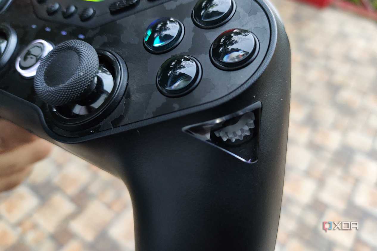 A closeup of the GameSir Tarantula Pro controller