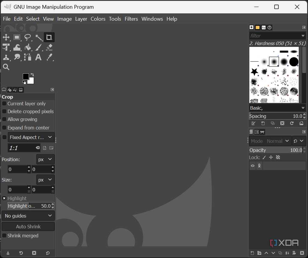 GIMP Portable User Interface