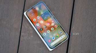 Google Pixel 9 Pro Fold kept on a wooden table in a folded state
