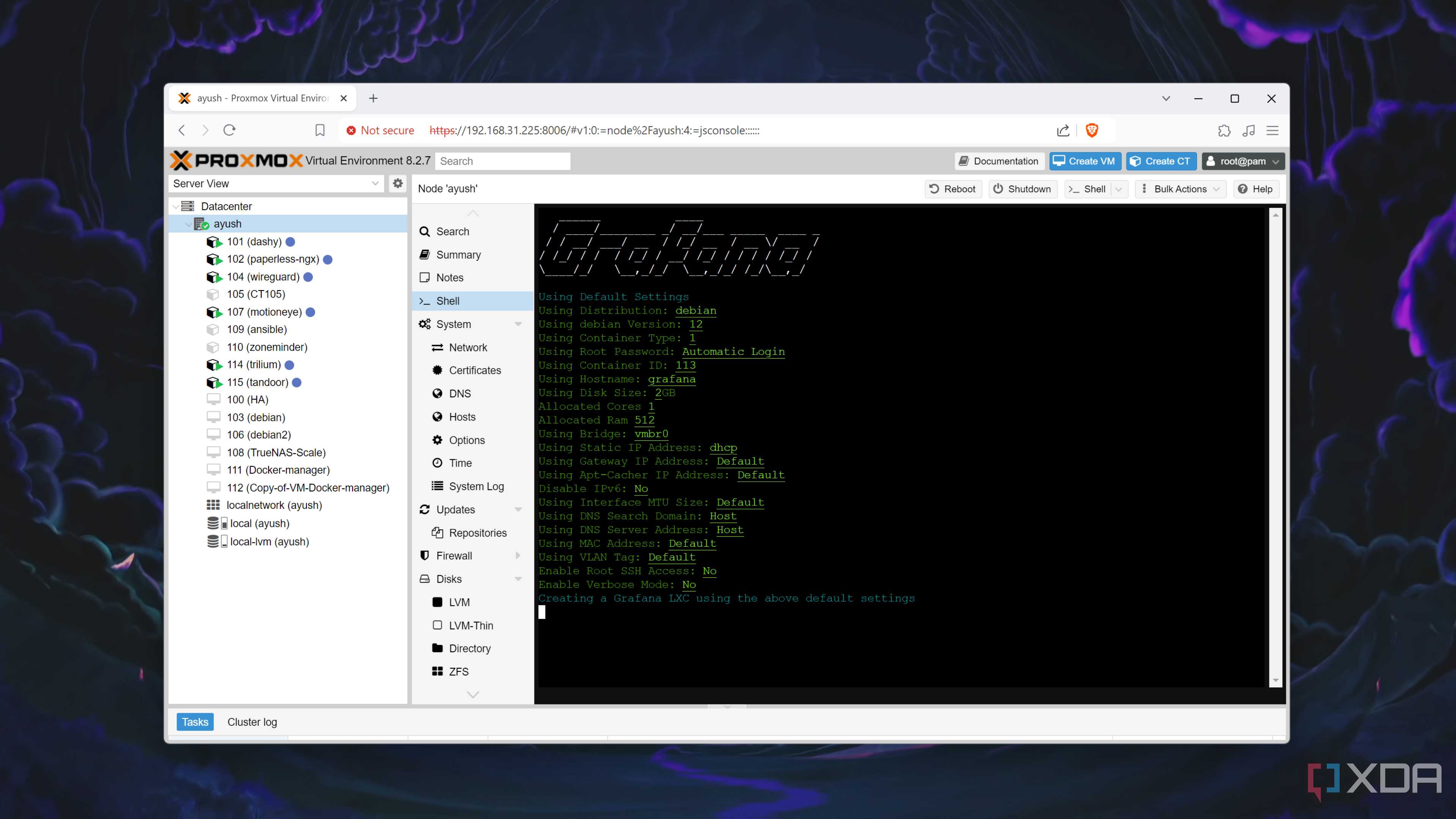 Installing Grafana on Proxmox