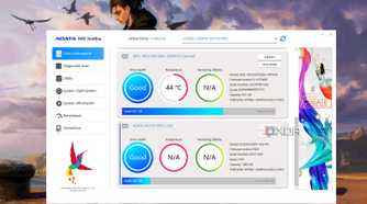 Screenshot of Windows desktop showing Adata SSD Toolbox program