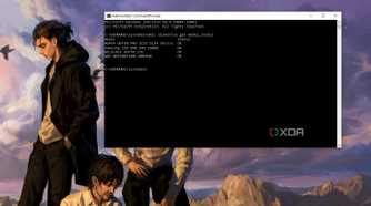 Screenshot of Windows desktop showing a Command Prompt window
