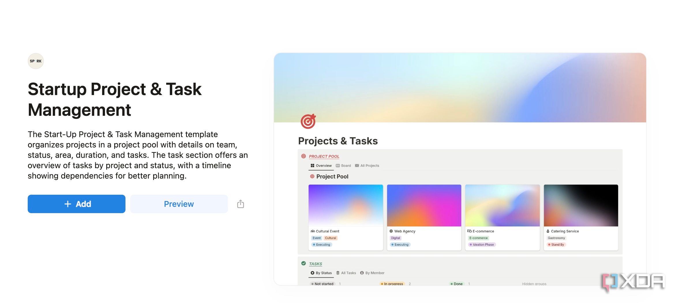Notin project templates