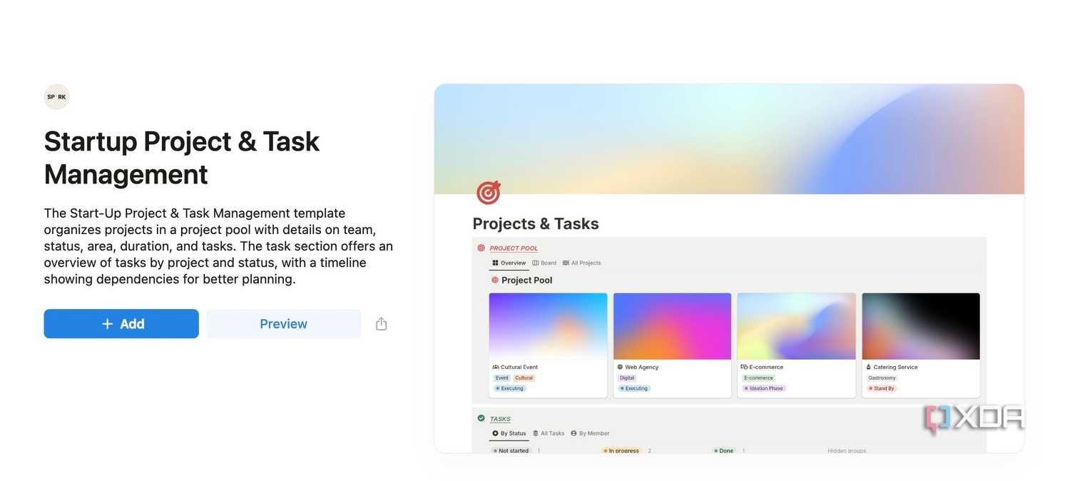 Notin project templates