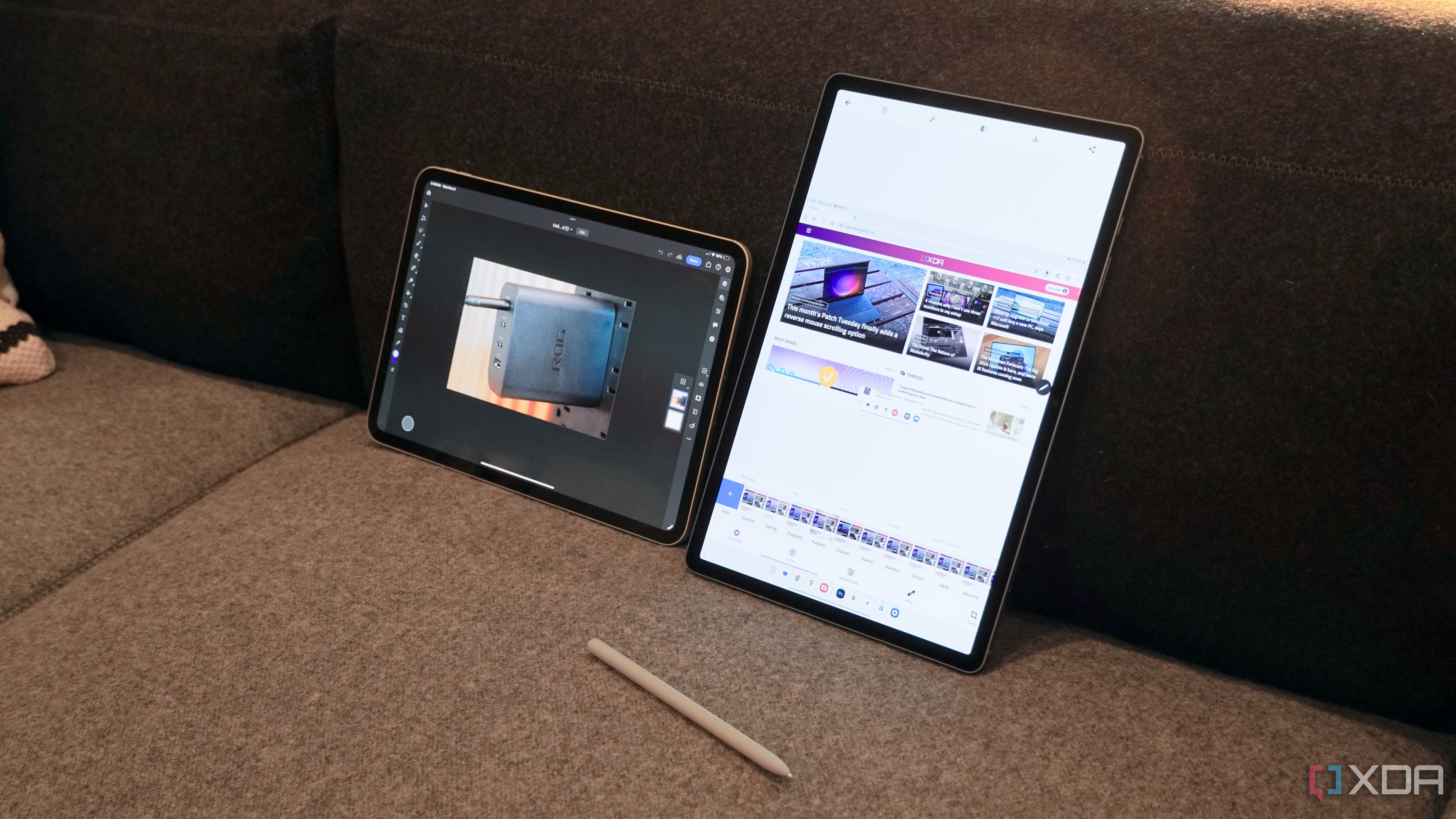 Сравнение работы графических приложений на планшетах iPad Pro и Galaxy Tab