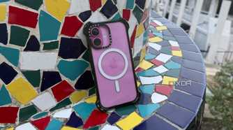 The Casetify Bounce Case on an iPhone 16.