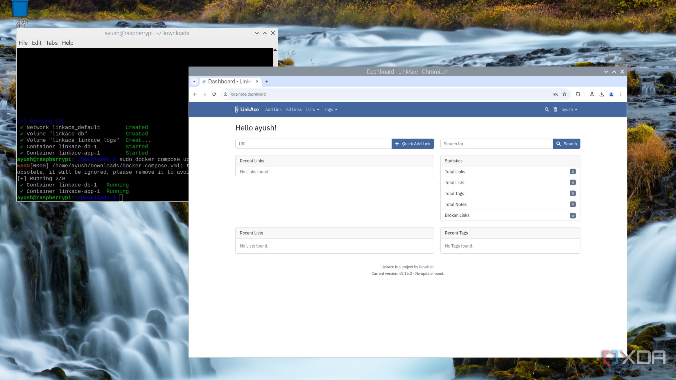 Running LinkAce inside the Raspberry Pi
