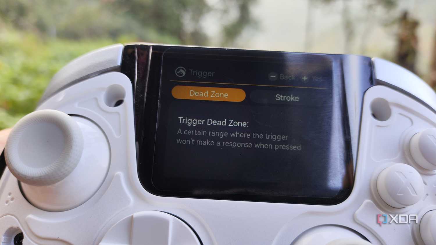 A zoomed-in shot of the Manba One LED display