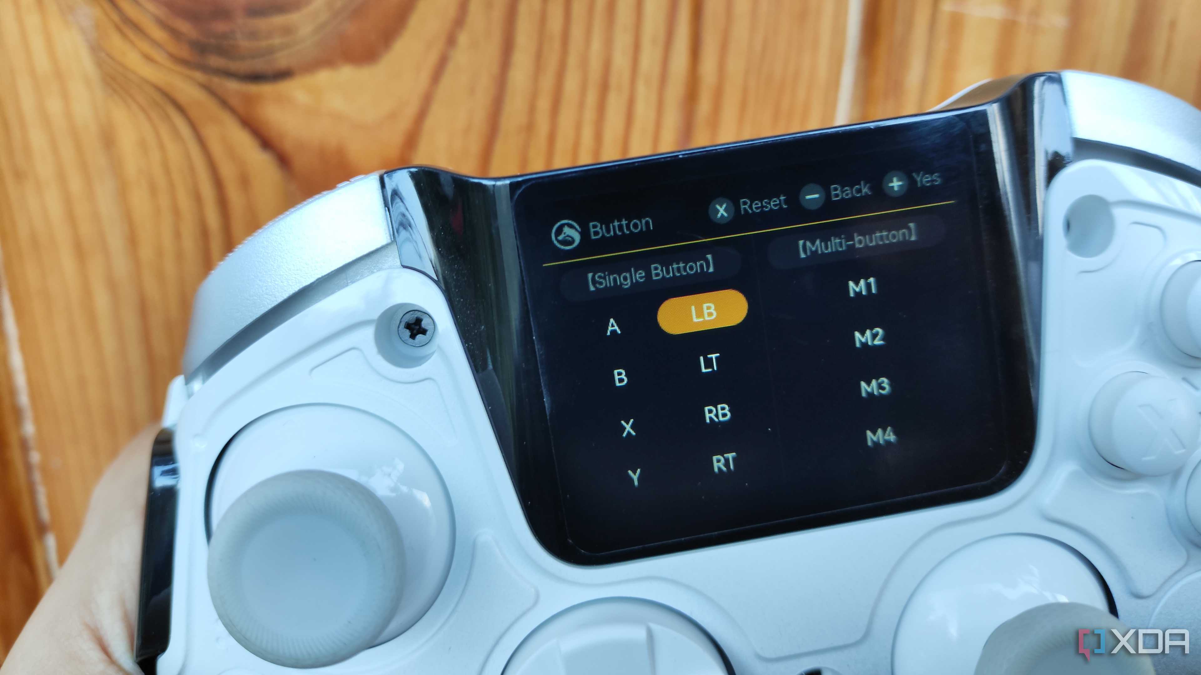 A zoomed-in shot of the Manba One LED display