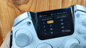 A zoomed-in shot of the Manba One LED display