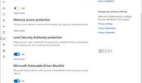 Memory access protection and more options