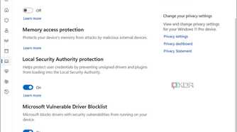Memory access protection and more options