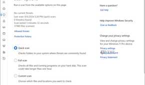 Microsoft Defender Scan options