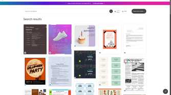 Screenshot of templates for Microsoft Word on the web