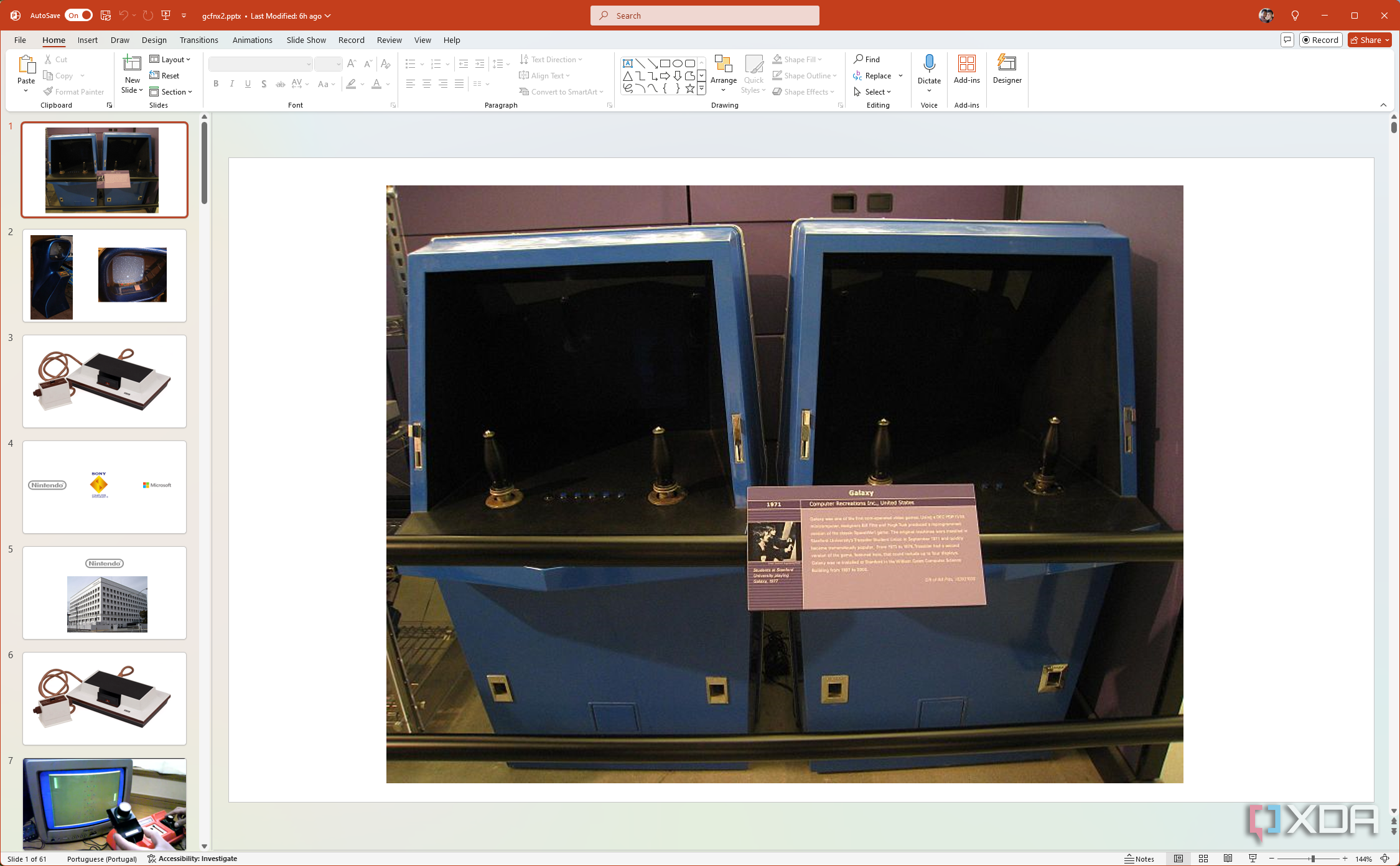 Screenshot of Microsoft PowerPoint for Windows