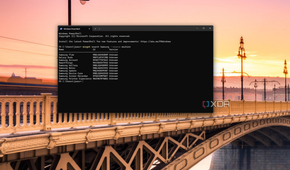 Screenshot of Windows Terminal showing search results for Samsung on the Microsoft Store