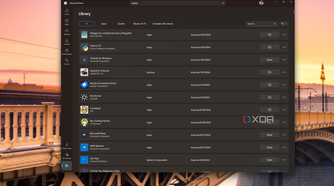Screenshot of the Library section in the Microsoft Store app