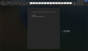 Screenshot of Microsoft Word for Windows with a Heading