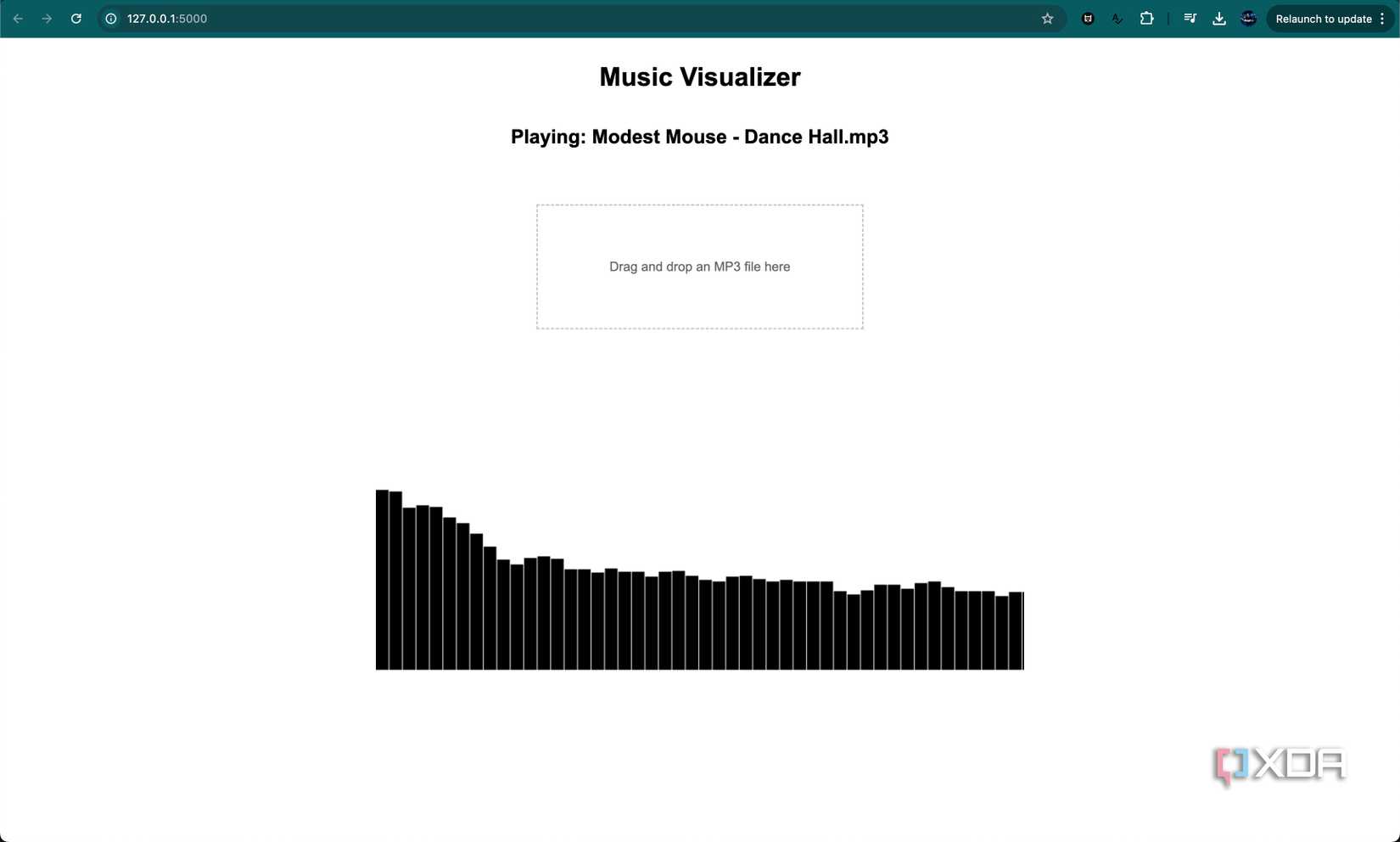 I made a music visualizer in Python for my browser