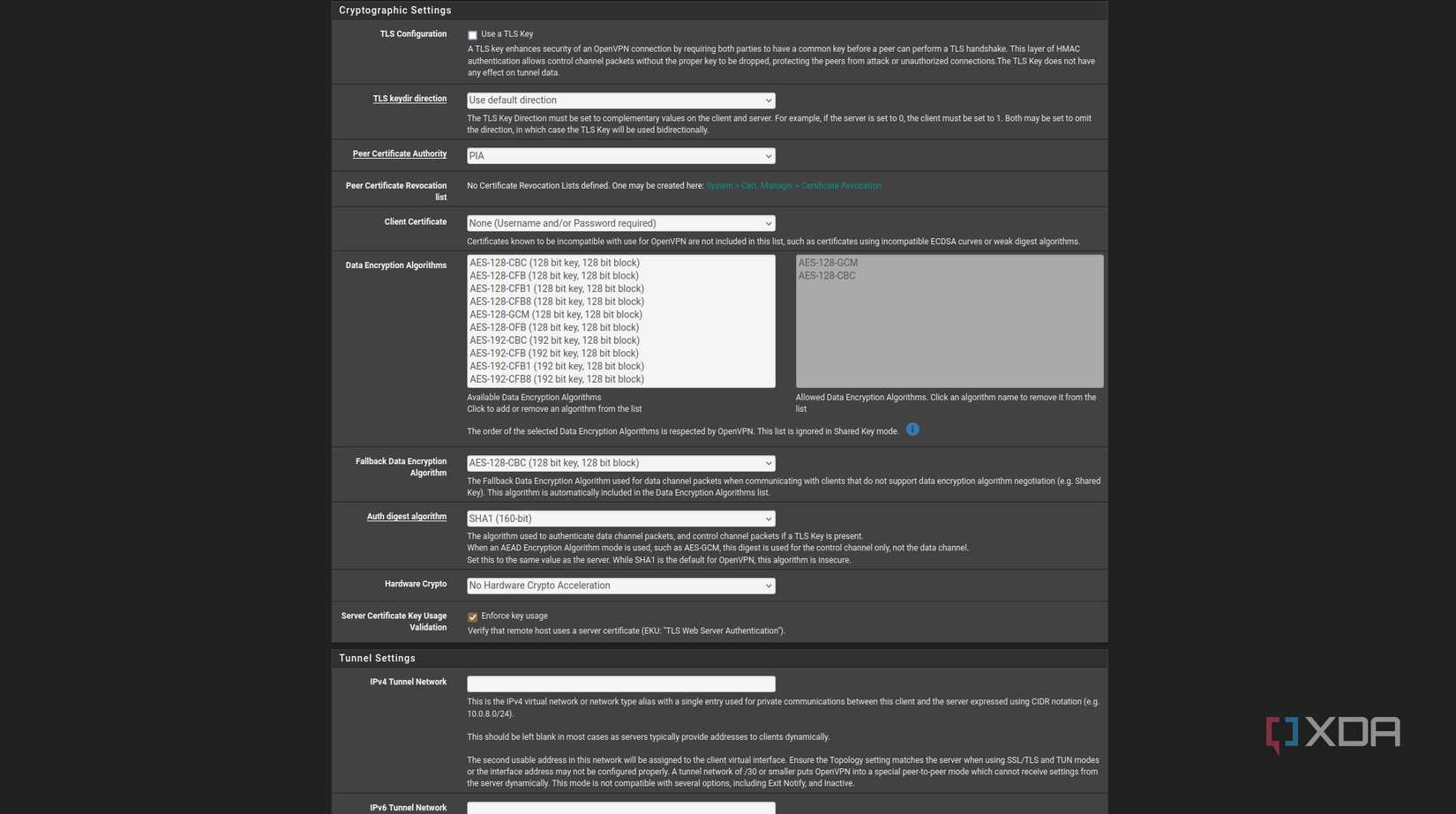 Adding OpenVPN client on pfSense