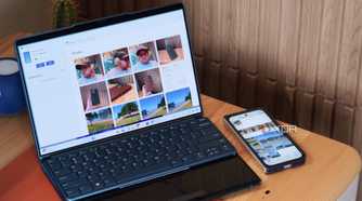 Photos app sharing between the two devices.