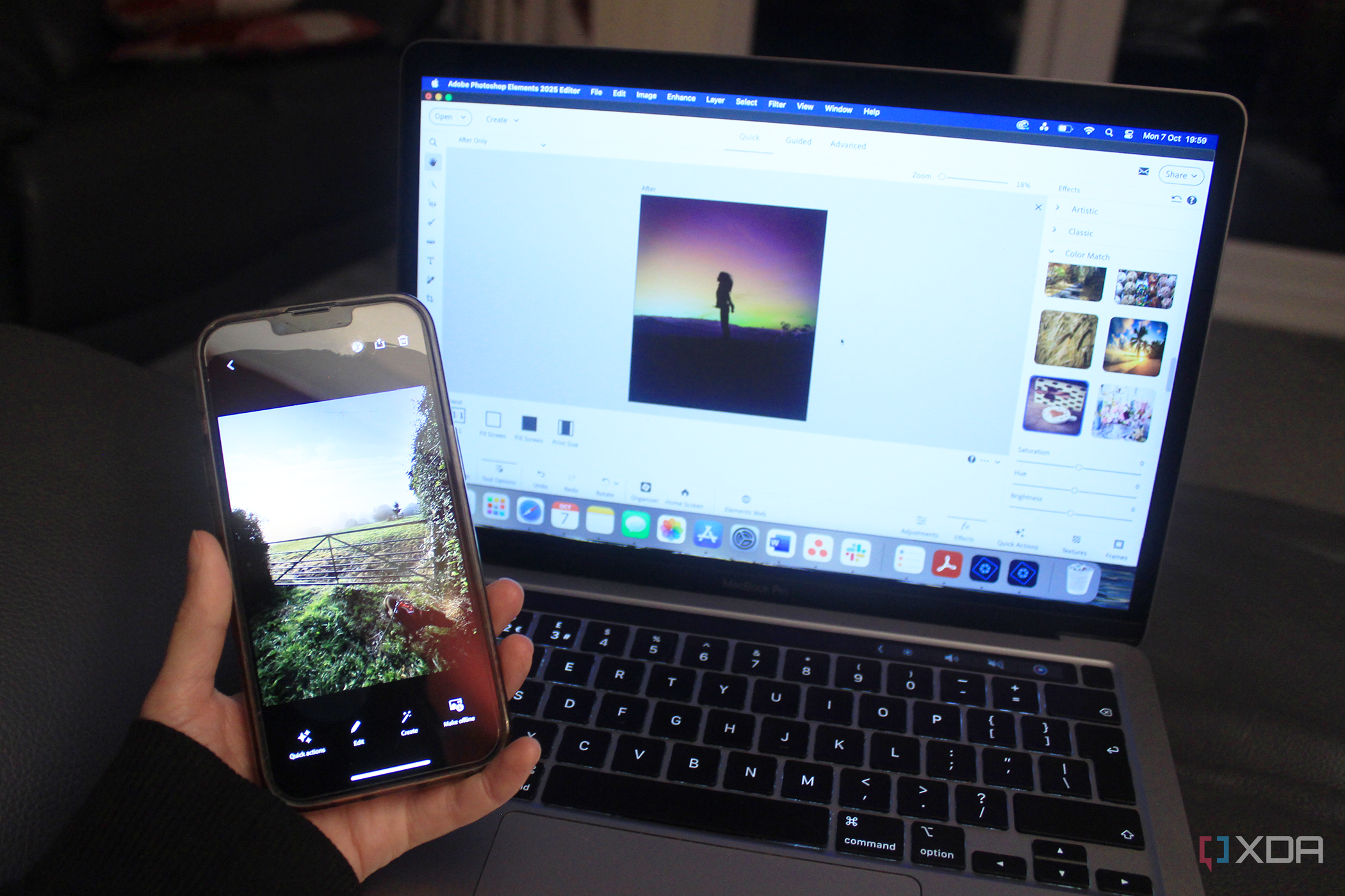 Photoshop Elements on mobile and MacBook Pro