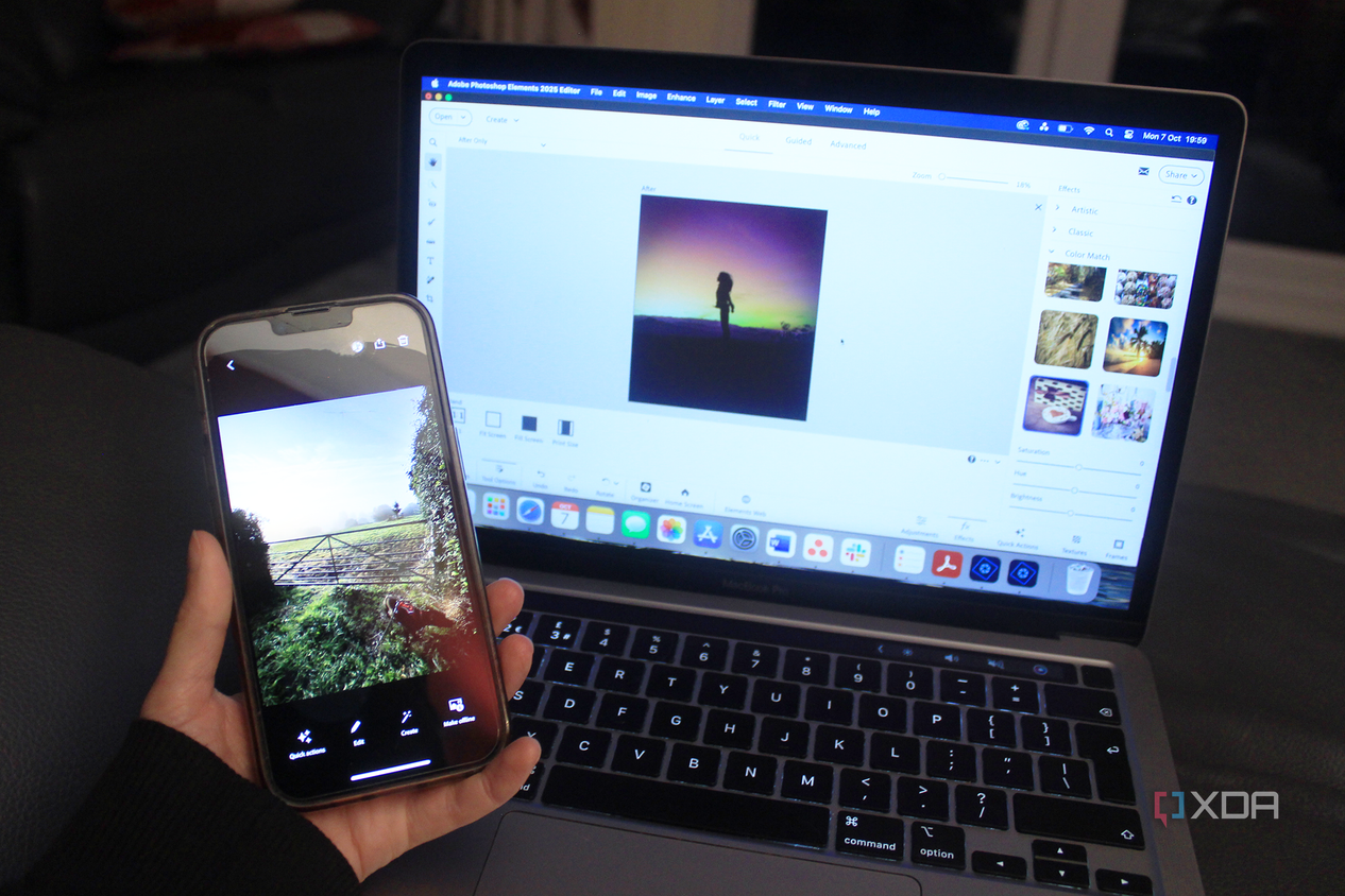Photoshop Elements on mobile and MacBook Pro