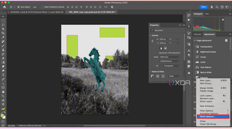 Photoshop layer panel options