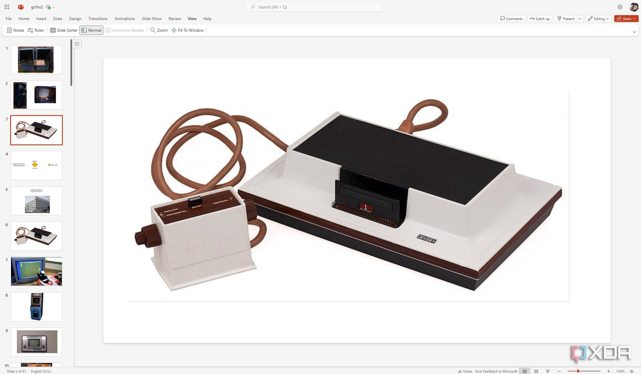 Screenshot of PowerPoint for the web without dark mode