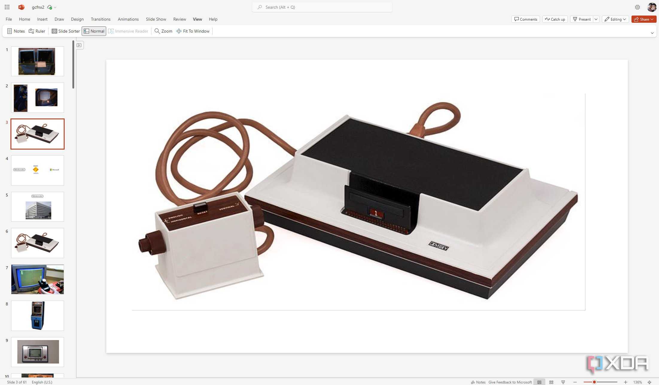 Screenshot of PowerPoint for the web without dark mode
