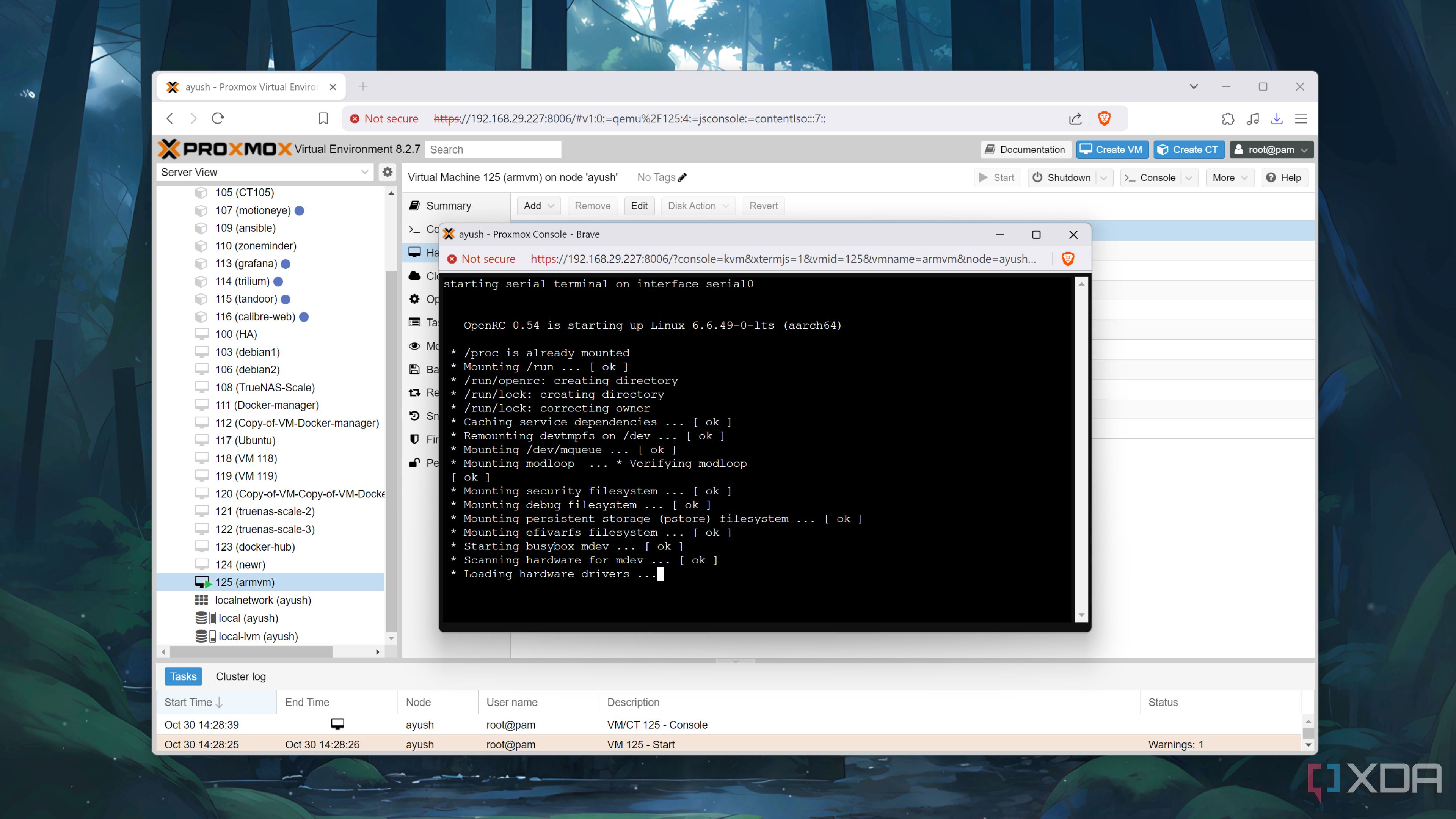 Running an ARM64 Alpine Linux VM in Proxmox