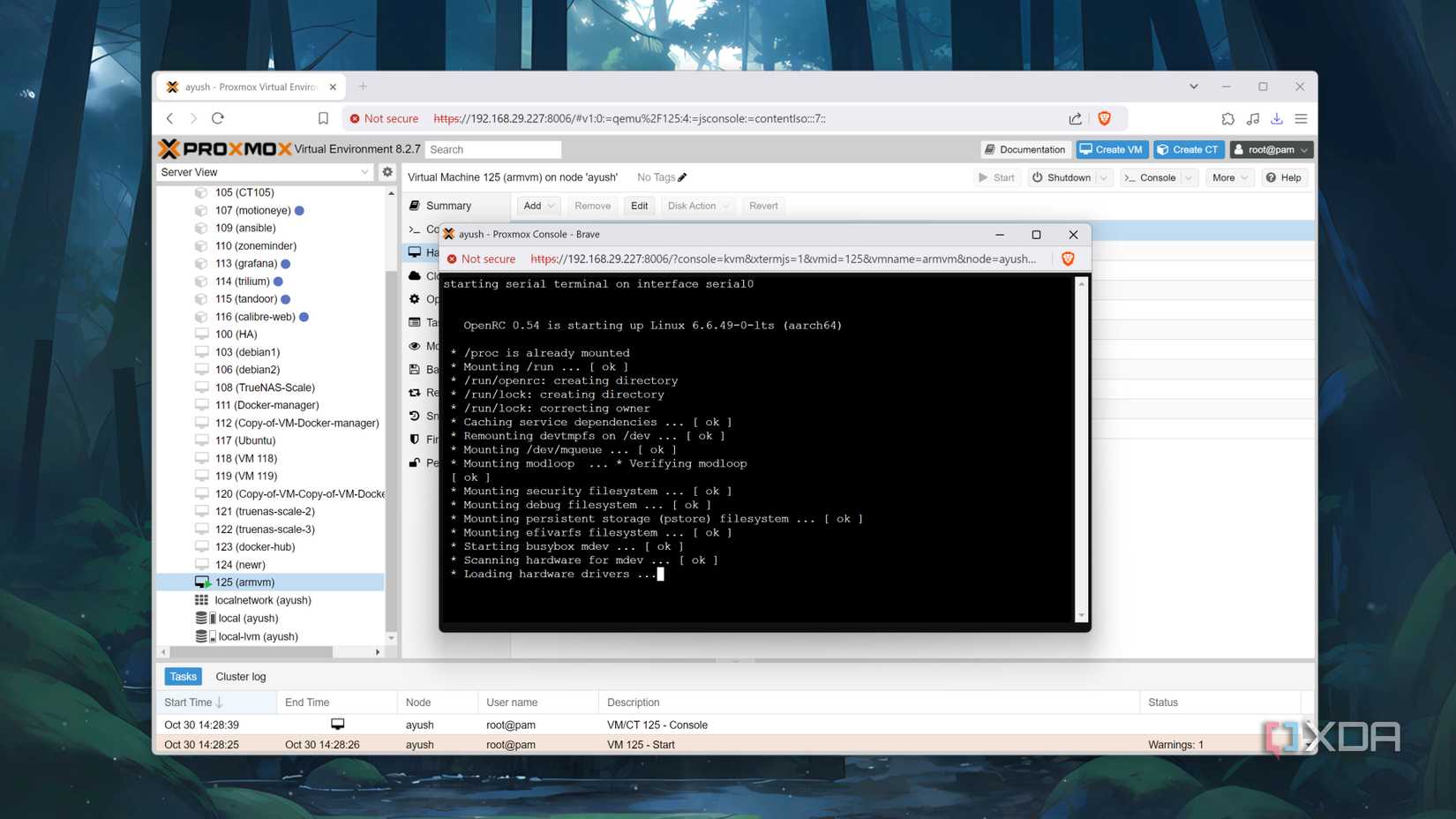Running an ARM64 Alpine Linux VM in Proxmox