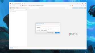 The Proxmox login page