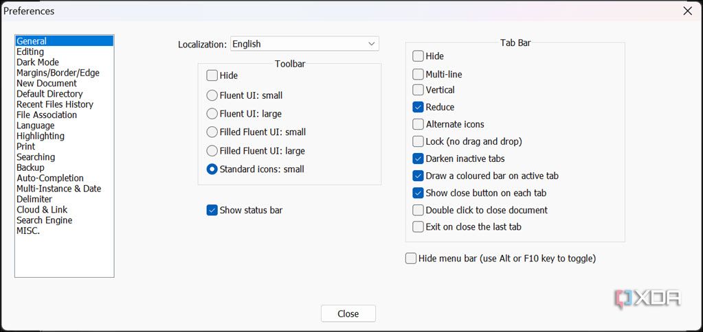 Python preferences Notepad ++