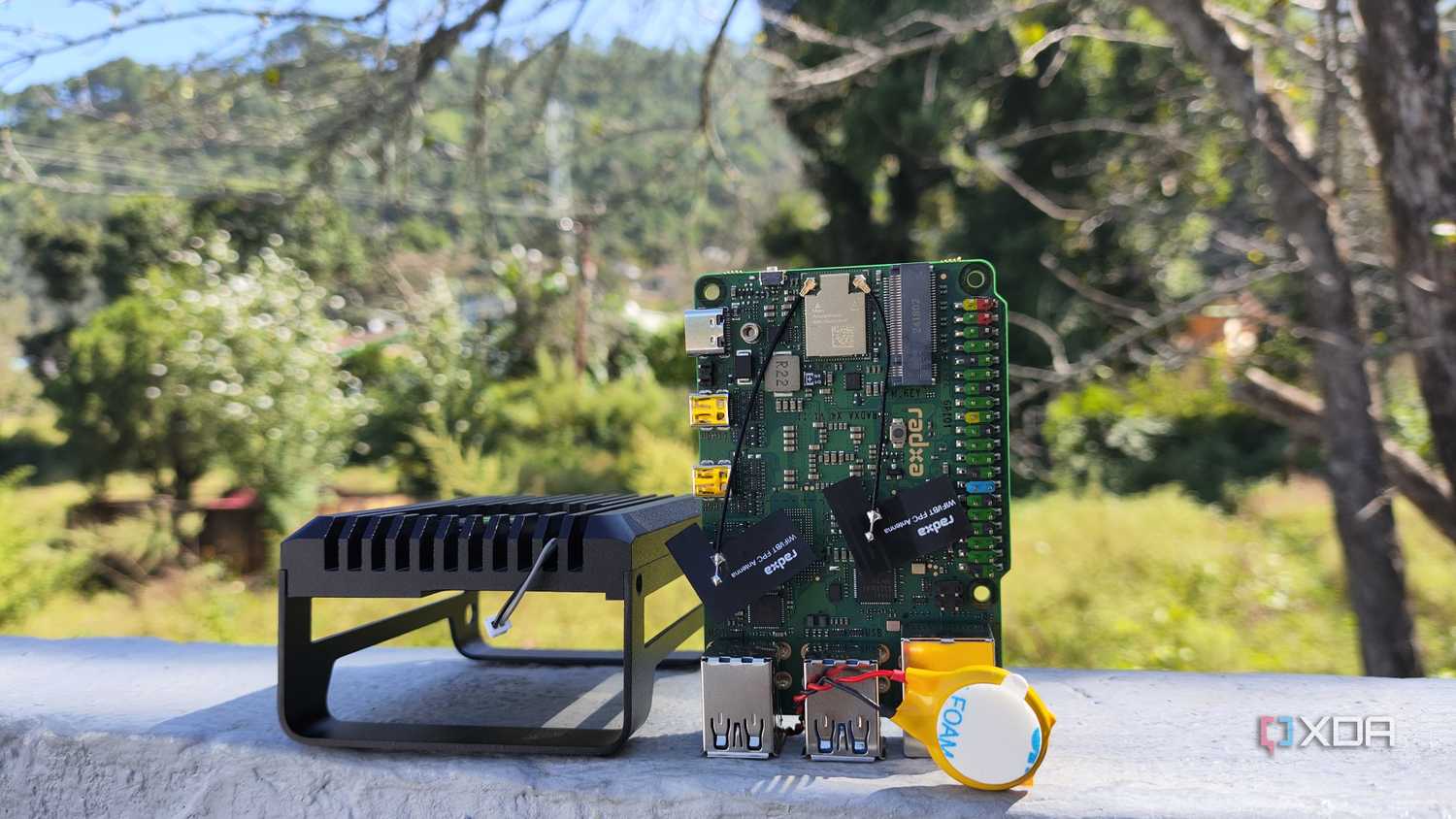 A Radxa X4 SBC lying on a flat surface