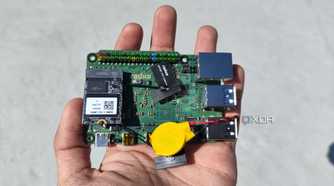 A person holding a Radxa X4 SBC