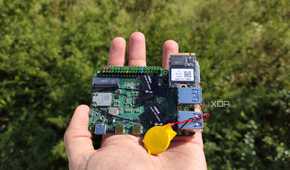A person holding a Radxa X4 SBC